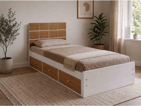 تخت تک نفره باکسدار پازل T728